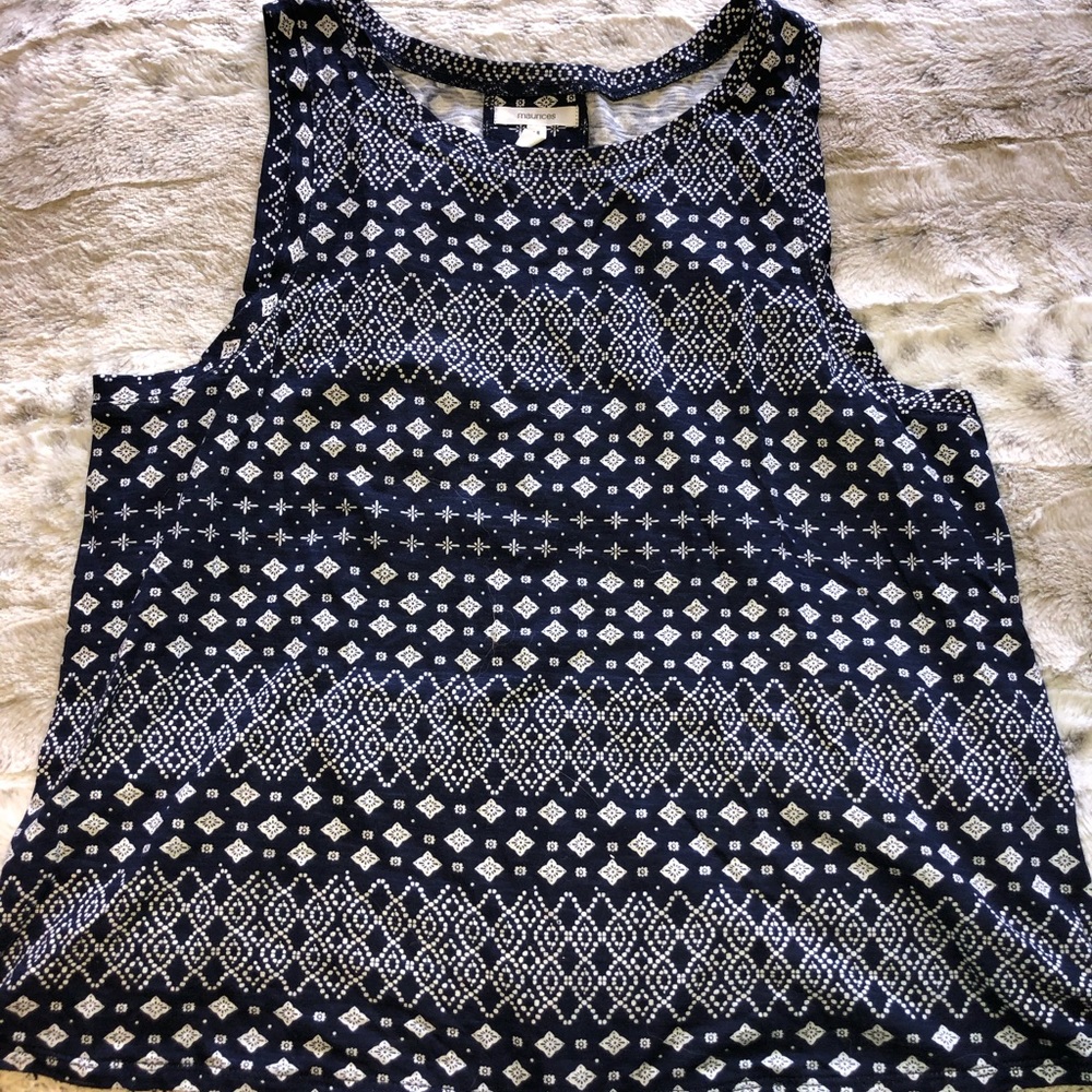 maurices tank top with detail on back